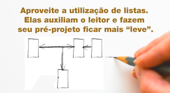 Listas em um pré-projeto de monografia pronto Listas em um pré-projeto de monografia pronto